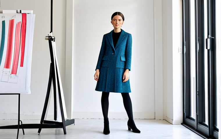 Modest Fashion in Milan**
"A professional female fashion designer, fully clothed in a stylish, modest outfit (perhaps a knee-length dress with a blazer), stands in a bright, modern design studio in Milan, Italy. Sketches and fabric samples are visible in the background. Perfect anatomy, correct proportions, natural pose. Appropriate attire, safe for work, family-friendly, professional fashion photography, high quality."
**